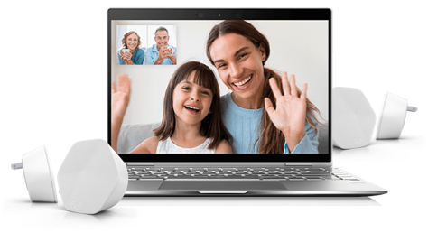 Laptop with Wi-Fi pods
